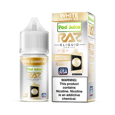 Pod Juice Raz White Gummy Ice Salt 30ml