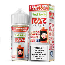 Pod Juice Strawberry Glazed Donut by Raz 100ml