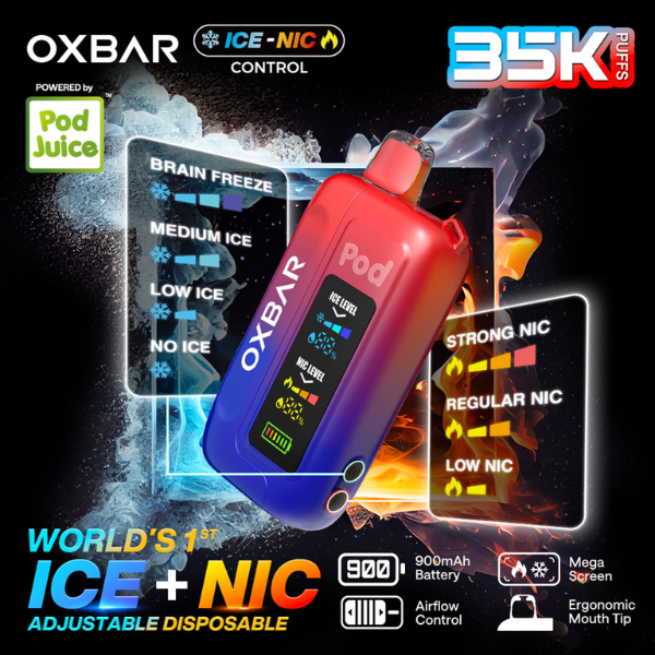 Pod Juice OxBar *Ice-Nic Control* 35k Disposable 5%