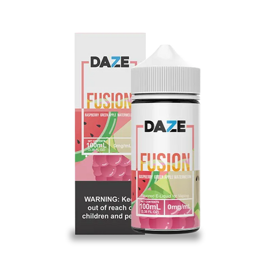 7daze Fusion Raspberry Green Apple Watermelon Ice 100ml